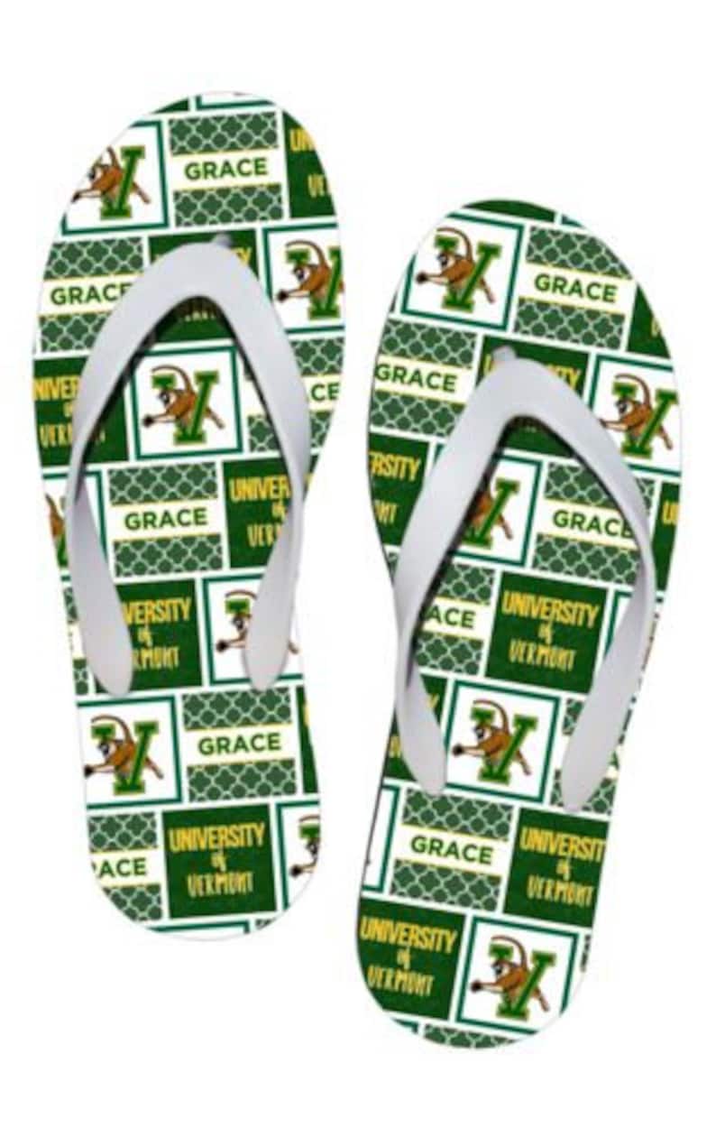 College themed flip flops, customized for any school!
