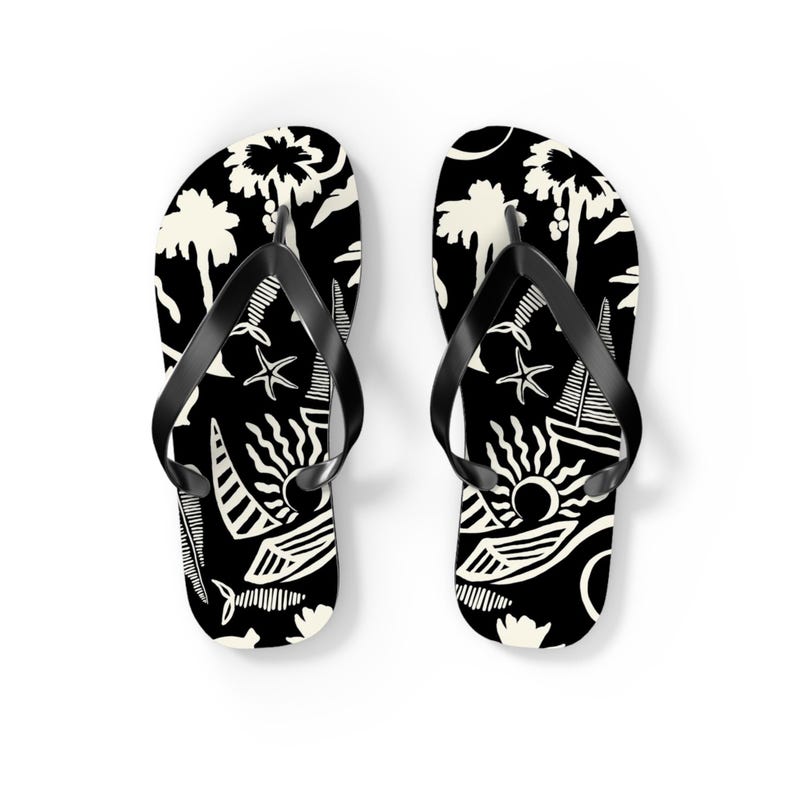 Tropical Hawaiian Vibes Flip Flops | Beach Sandal Print