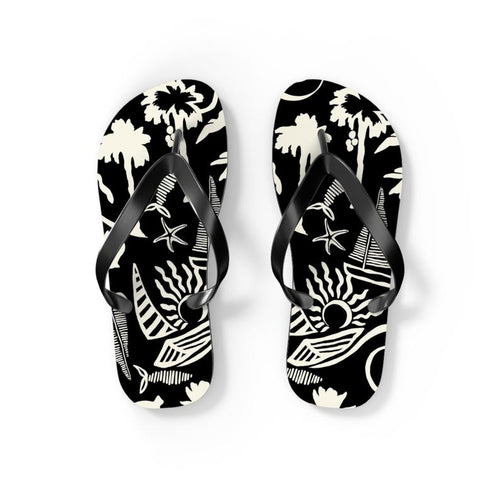 Tropical Hawaiian Vibes Flip Flops | Beach Sandal Print