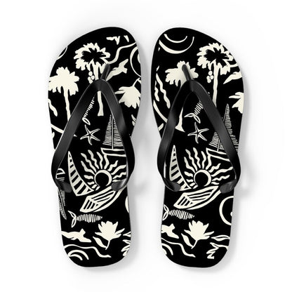 Tropical Hawaiian Vibes Flip Flops | Beach Sandal Print