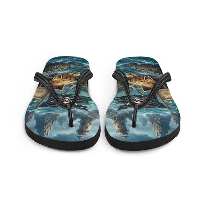 Pirate Flip Flops | Treasure Chest & Stormy Sea | Sublimation Sandals
