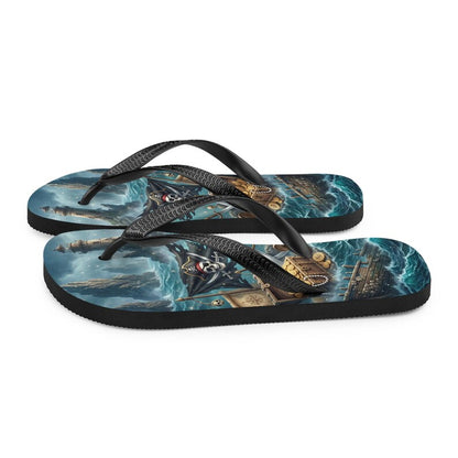 Pirate Flip Flops | Treasure Chest & Stormy Sea | Sublimation Sandals