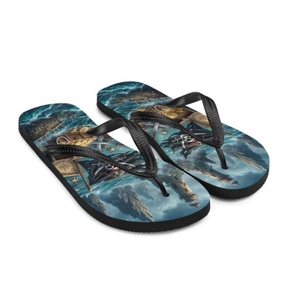 Pirate Flip Flops | Treasure Chest & Stormy Sea | Sublimation Sandals
