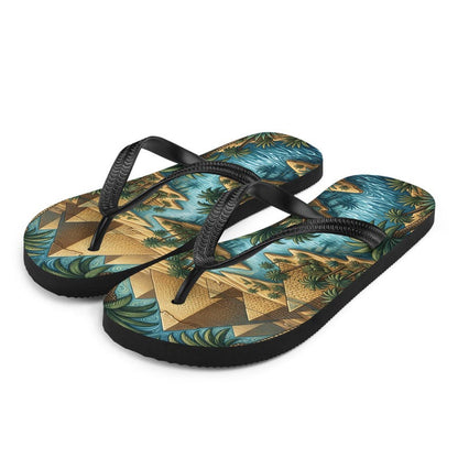 Ancient Egyptian Flip Flops | Pyramid & Nile River Sublimation Sandals