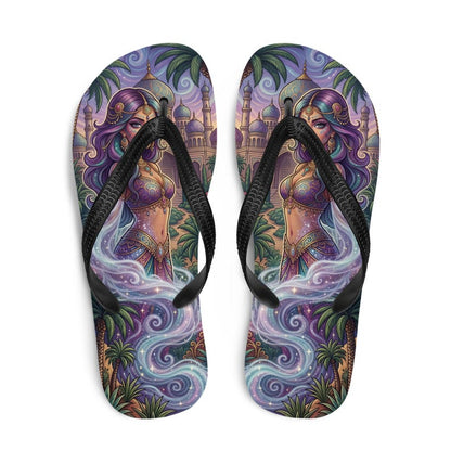 Magical Fantasy Flip Flops | Arabian Genie Girl & Enchanted Palace Sandals