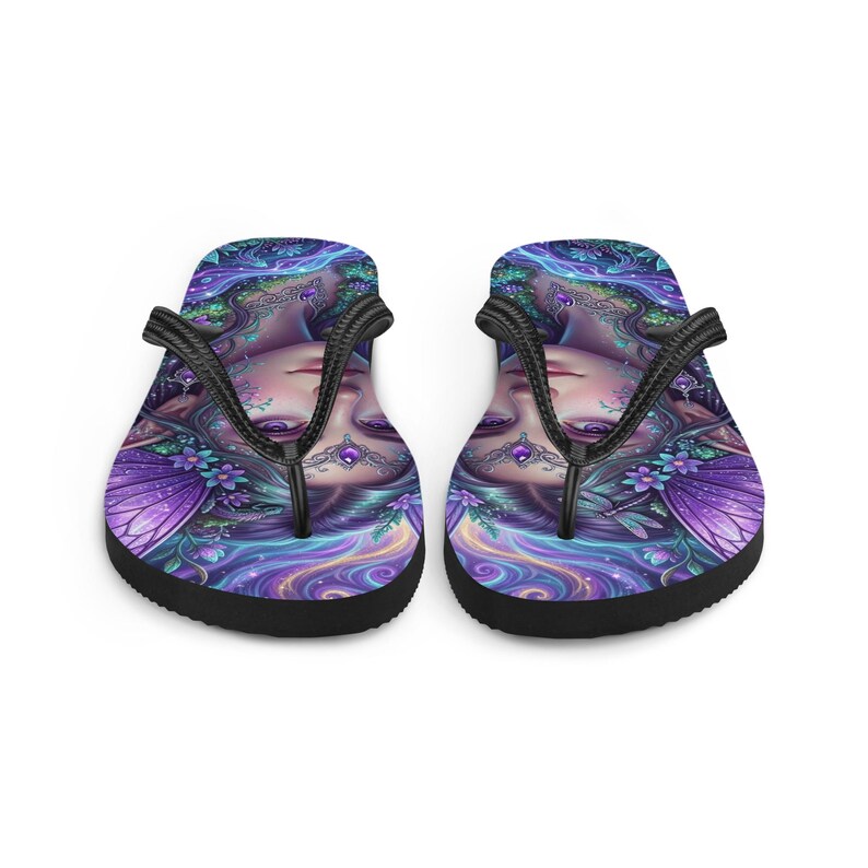 Fairy Flip Flops | Magical Purple Fae Fantasy Sandals