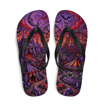 Spooky Carnival Flip Flops | Halloween Amusement Park Sandals