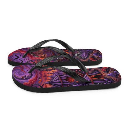 Spooky Carnival Flip Flops | Halloween Amusement Park Sandals