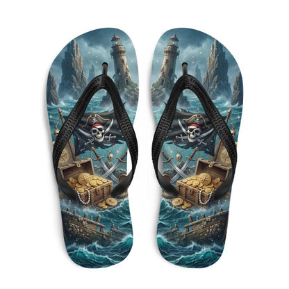 Pirate Flip Flops | Treasure Chest & Stormy Sea | Sublimation Sandals