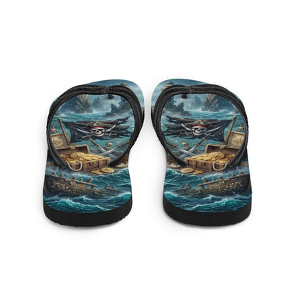 Pirate Flip Flops | Treasure Chest & Stormy Sea | Sublimation Sandals