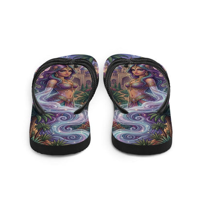 Magical Fantasy Flip Flops | Arabian Genie Girl & Enchanted Palace Sandals