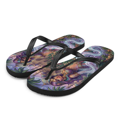 Magical Fantasy Flip Flops | Arabian Genie Girl & Enchanted Palace Sandals