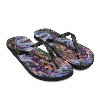 Magical Fantasy Flip Flops | Arabian Genie Girl & Enchanted Palace Sandals