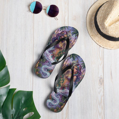 Magical Fantasy Flip Flops | Arabian Genie Girl & Enchanted Palace Sandals