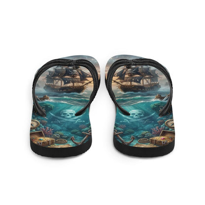 Pirate Ship Flip Flops | Undersea Treasure Sublimation Sandals