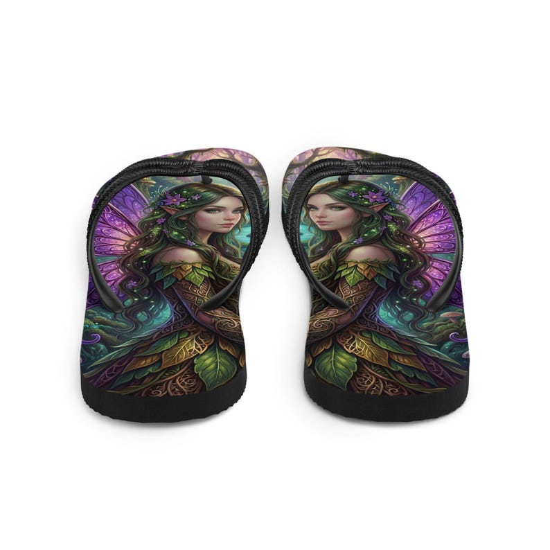 Fantasy Fairy Sandals | Forest Fae Sublimation Flip Flops