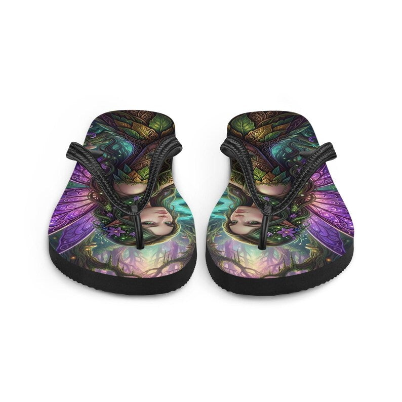 Fantasy Fairy Sandals | Forest Fae Sublimation Flip Flops