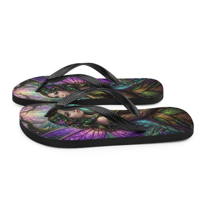 Fantasy Fairy Sandals | Forest Fae Sublimation Flip Flops