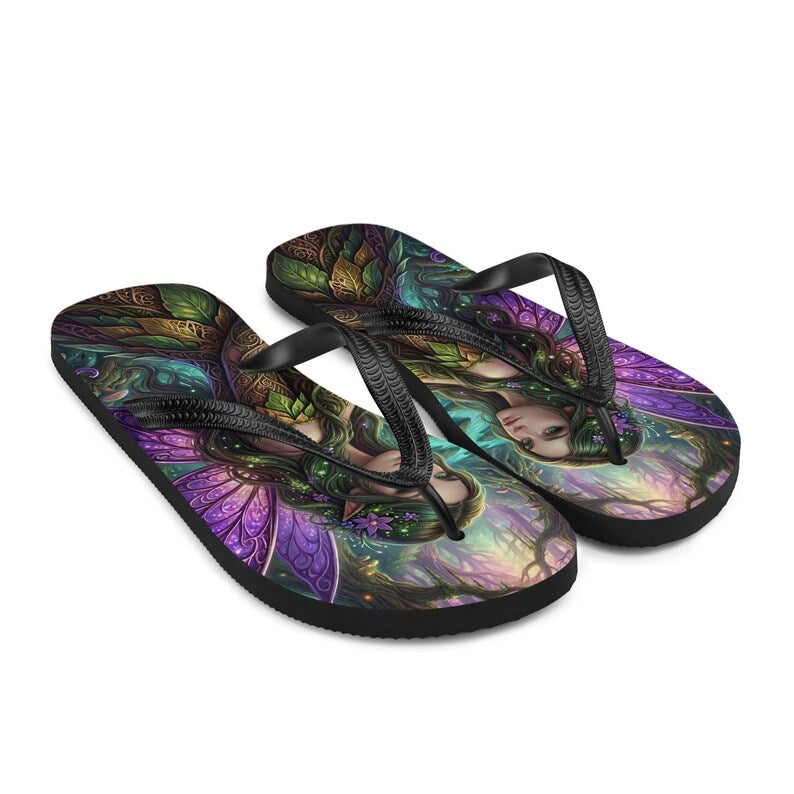 Fantasy Fairy Sandals | Forest Fae Sublimation Flip Flops