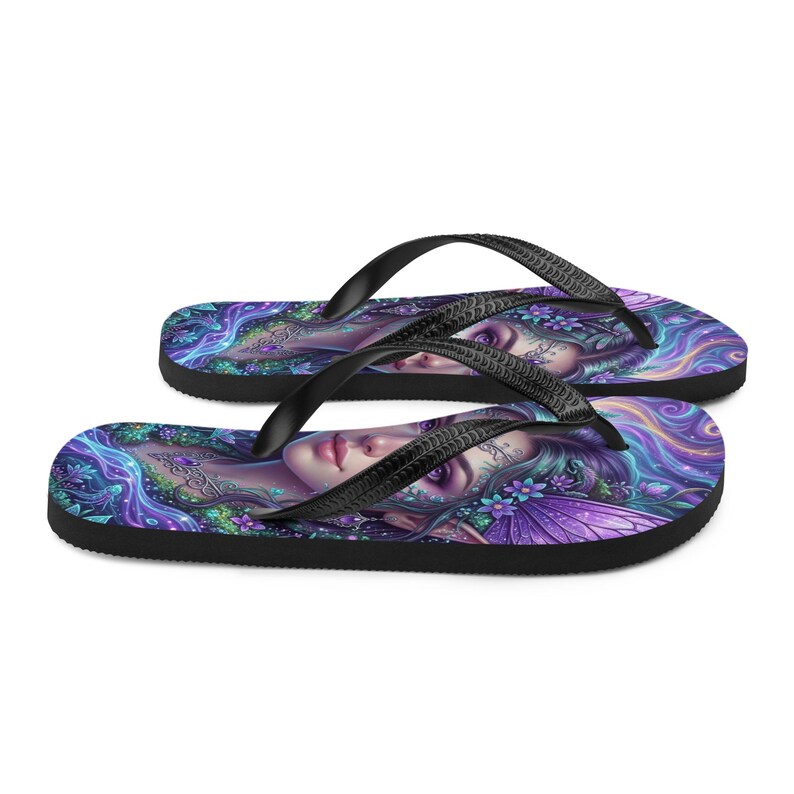 Fairy Flip Flops | Magical Purple Fae Fantasy Sandals