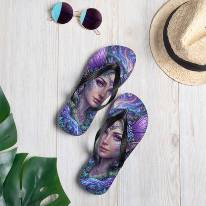 Fairy Flip Flops | Magical Purple Fae Fantasy Sandals