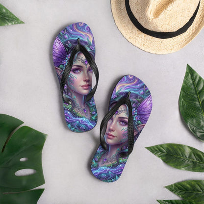 Fairy Flip Flops | Magical Purple Fae Fantasy Sandals