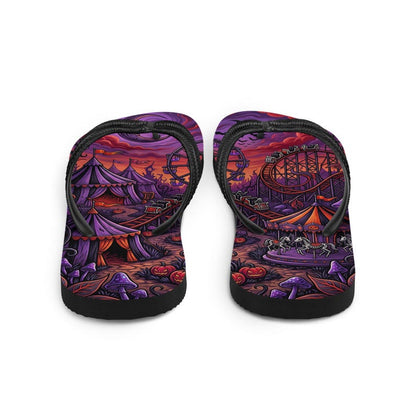 Spooky Carnival Flip Flops | Halloween Amusement Park Sandals