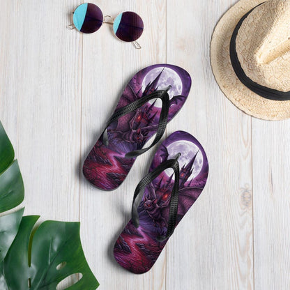 Gothic Flip Flops | Vampire Bat | Haunted Castle Sandals